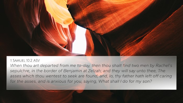 1 Samuel 10:2 ASV Bible Verse Image