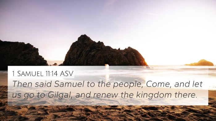 1 Samuel 11:14 ASV Bible Verse Image