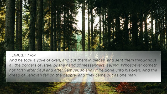 1 Samuel 11:7 ASV 4K Wallpaper - And he took a yoke of oxen, and cut them in - 4K Wallpaper Bible Verse