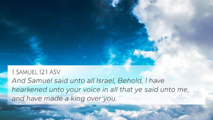 1 Samuel 12:1 ASV Bible Verse Image