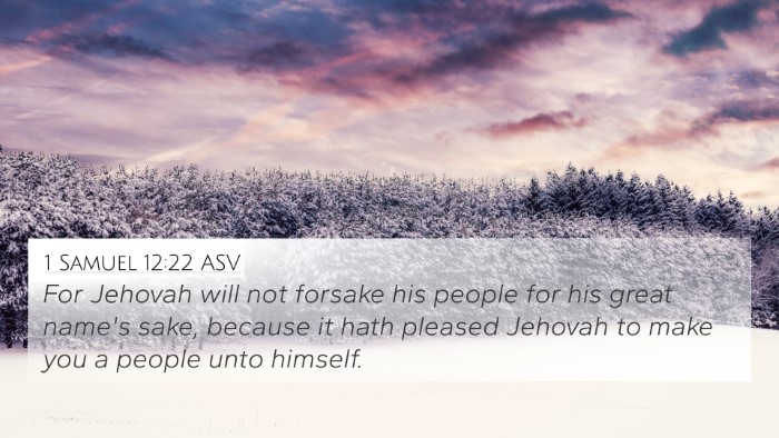 1 Samuel 12:22 ASV Bible Verse Image