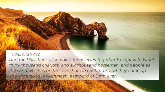 1 Samuel 13:5 ASV Bible Verse Image