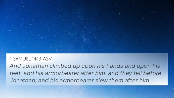 1 Samuel 14:13 ASV 4K Wallpaper - And Jonathan climbed up upon his hands and upon - 4K Wallpaper Bible Verse