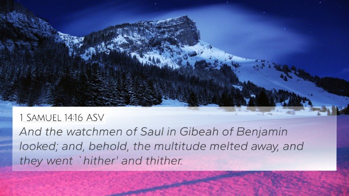 1 Samuel 14:16 ASV Bible Verse Image