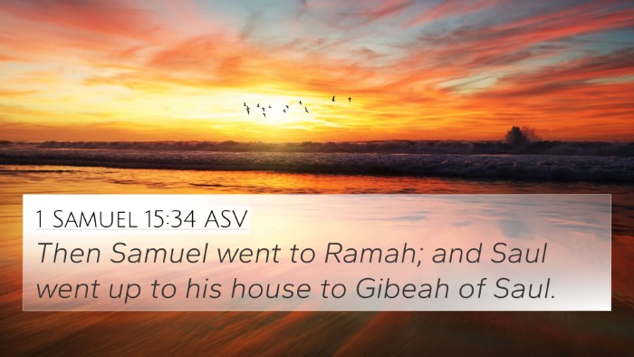 1 Samuel 15:34 ASV Bible Verse Image