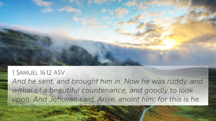 1 Samuel 16:12 ASV Bible Verse Image