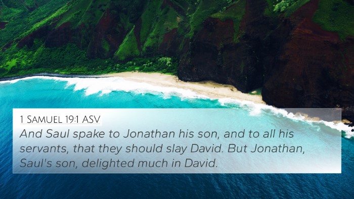 1 Samuel 19:1 ASV 4K Wallpaper - And Saul spake to Jonathan his son, and to all - 4K Wallpaper Bible Verse