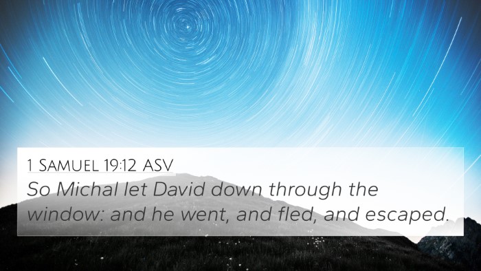 1 Samuel 19:12 ASV Bible Verse Image