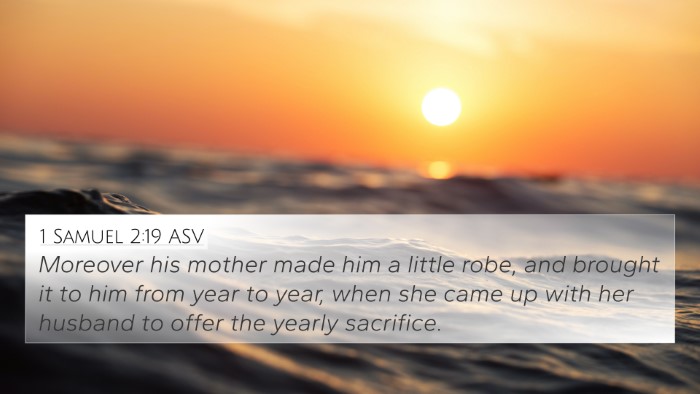 1 Samuel 2:19 ASV Bible Verse Image