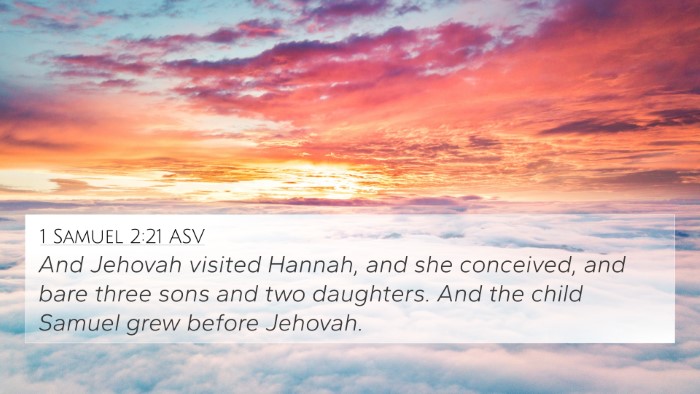 1 Samuel 2:21 ASV Bible Verse Image
