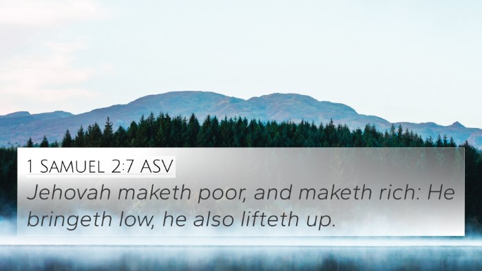 1 Samuel 2:7 ASV Bible Verse Image