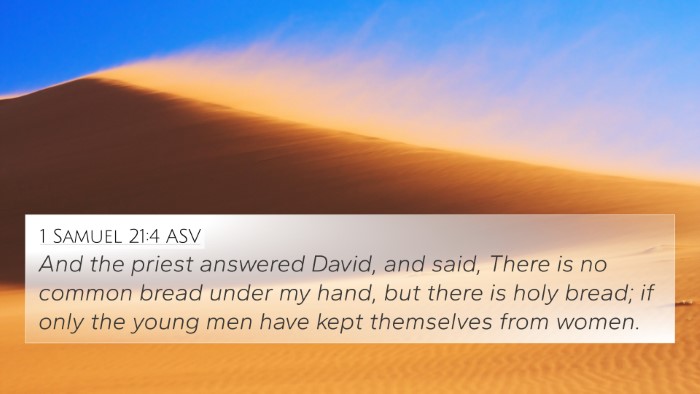 1 Samuel 21:4 ASV Bible Verse Image