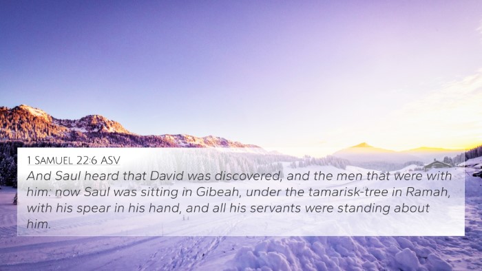1 Samuel 22:6 ASV 4K Wallpaper - And Saul heard that David was discovered, and the - 4K Wallpaper Bible Verse