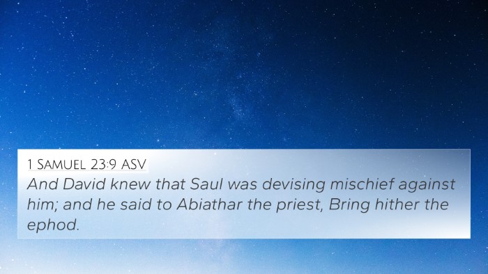 1 Samuel 23:9 ASV Bible Verse Image