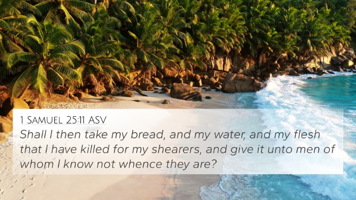1 Samuel 25:11 ASV Bible Verse Image