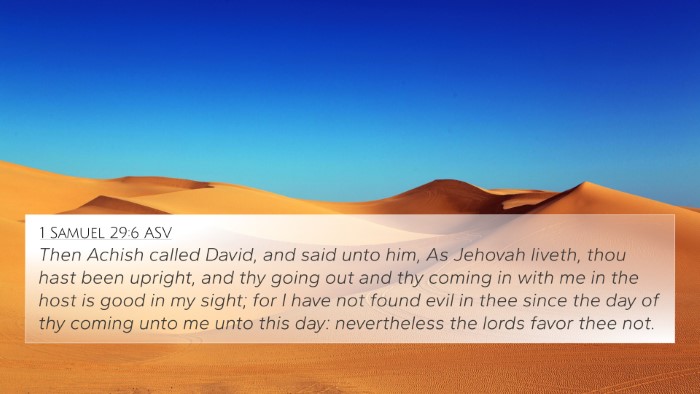 1 Samuel 29:6 ASV Bible Verse Image