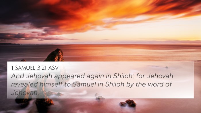 1 Samuel 3:21 ASV Bible Verse Image