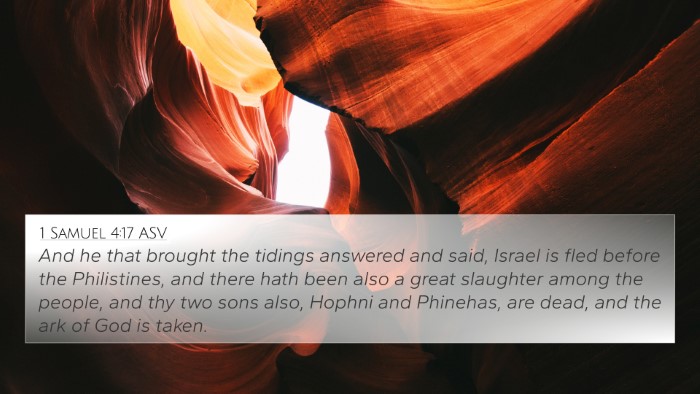 1 Samuel 4:17 ASV Bible Verse Image