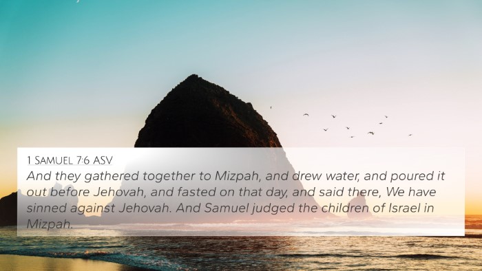 1 Samuel 7:6 ASV Bible Verse Image