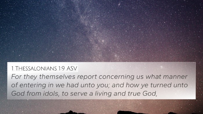 1 Thessalonians 1:9 ASV Bible Verse Image