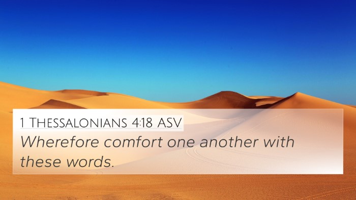 1 Thessalonians 4:18 ASV Bible Verse Image