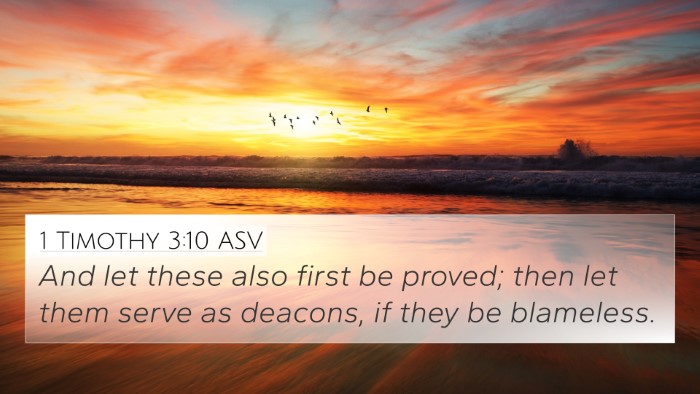 1 Timothy 3:10 ASV Bible Verse Image