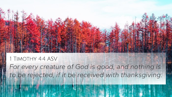 1 Timothy 4:4 ASV Bible Verse Image
