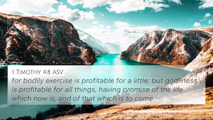 1 Timothy 4:8 ASV Bible Verse Image