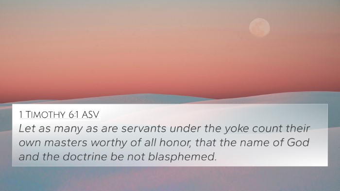1 Timothy 6:1 ASV 4K Wallpaper - Let as many as are servants under the yoke count - 4K Wallpaper Bible Verse