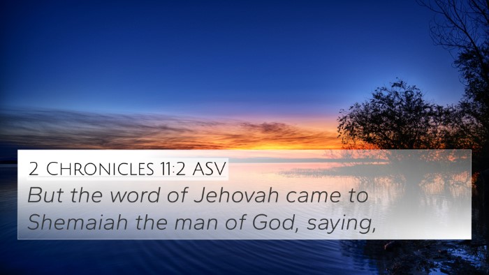 2 Chronicles 11:2 ASV 4K Wallpaper - But the word of Jehovah came to Shemaiah the man - 4K Wallpaper Bible Verse