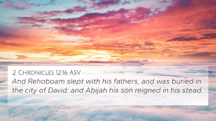 2 Chronicles 12:16 ASV Bible Verse Image
