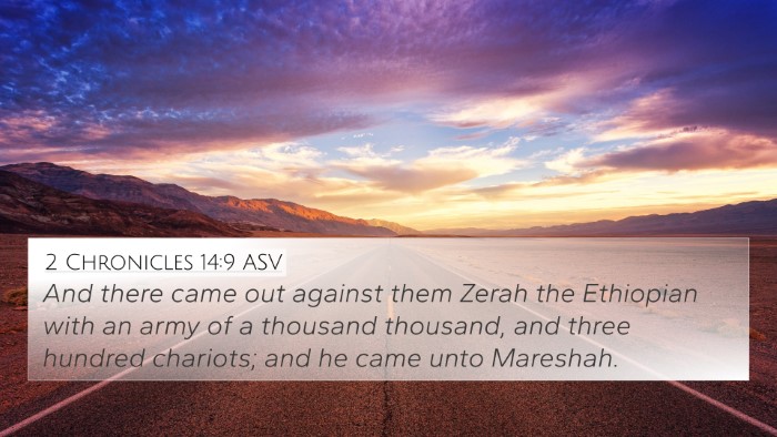 2 Chronicles 14:9 ASV Bible Verse Image