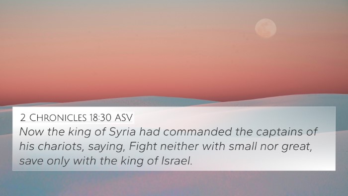 2 Chronicles 18:30 ASV Bible Verse Image