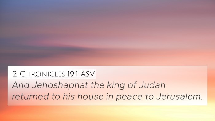 2 Chronicles 19:1 ASV 4K Wallpaper - And Jehoshaphat the king of Judah returned to his - 4K Wallpaper Bible Verse