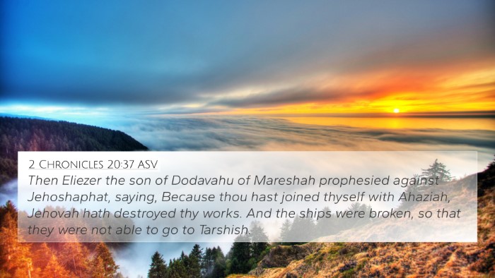 2 Chronicles 20:37 ASV 4K Wallpaper - Then Eliezer the son of Dodavahu of Mareshah - 4K Wallpaper Bible Verse