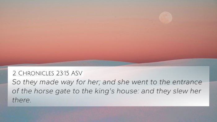 2 Chronicles 23:15 ASV Bible Verse Image