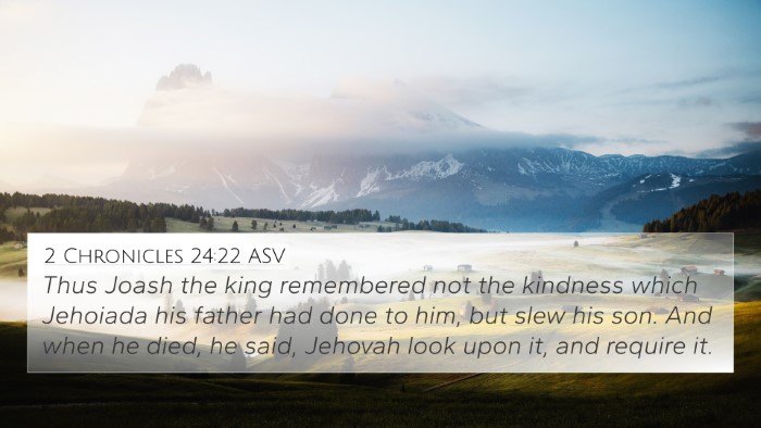 2 Chronicles 24:22 ASV Bible Verse Image