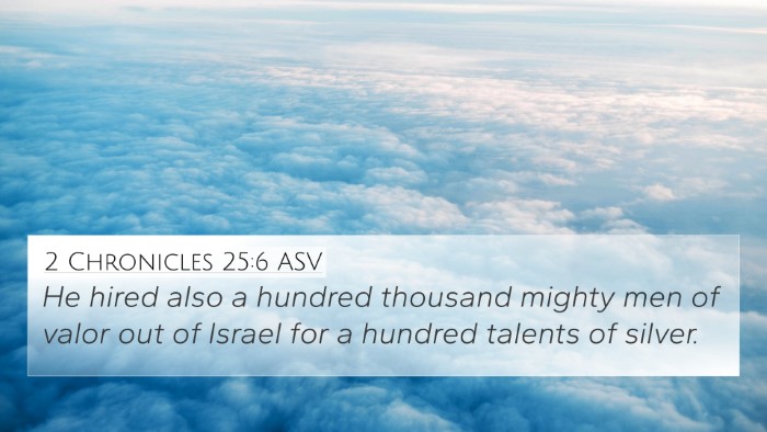 2 Chronicles 25:6 ASV Bible Verse Image