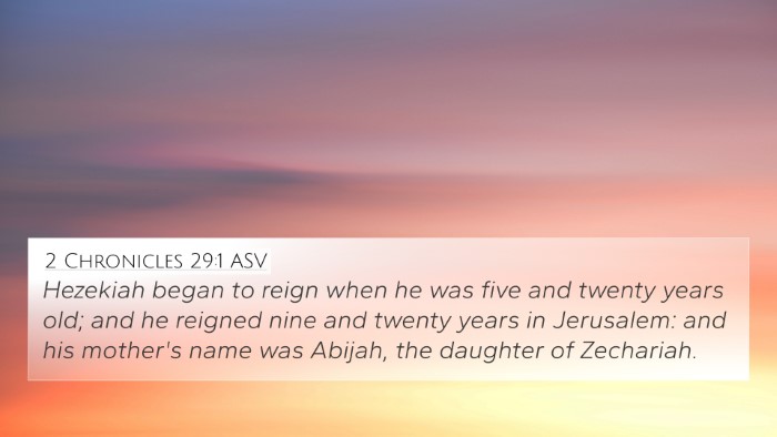 2 Chronicles 29:1 ASV Bible Verse Image
