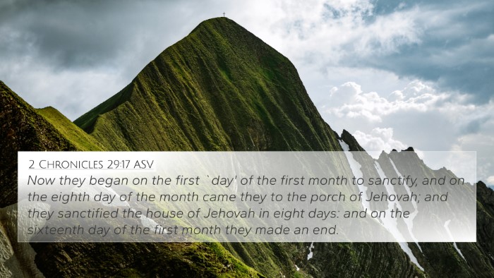 2 Chronicles 29:17 ASV Bible Verse Image