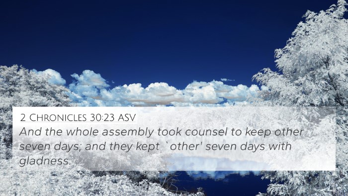 2 Chronicles 30:23 ASV Bible Verse Image