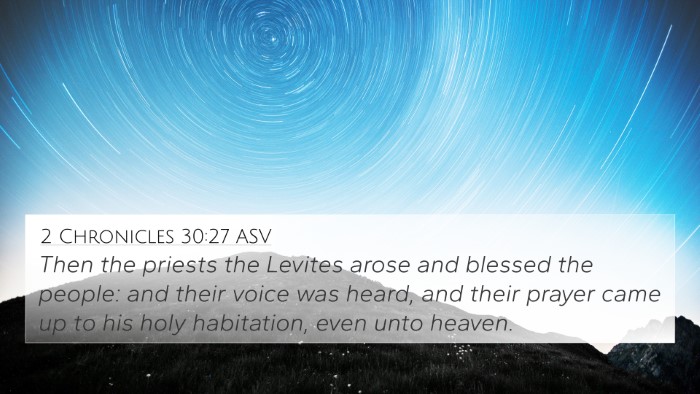 2 Chronicles 30:27 ASV Bible Verse Image