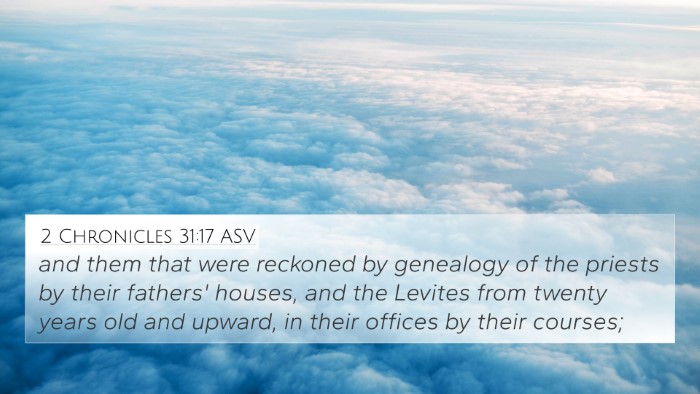 2 Chronicles 31:17 ASV 4K Wallpaper - and them that were reckoned by genealogy of the - 4K Wallpaper Bible Verse