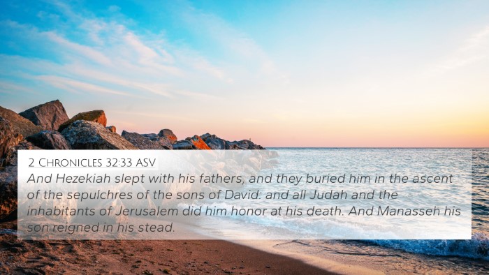 2 Chronicles 32:33 ASV Bible Verse Image