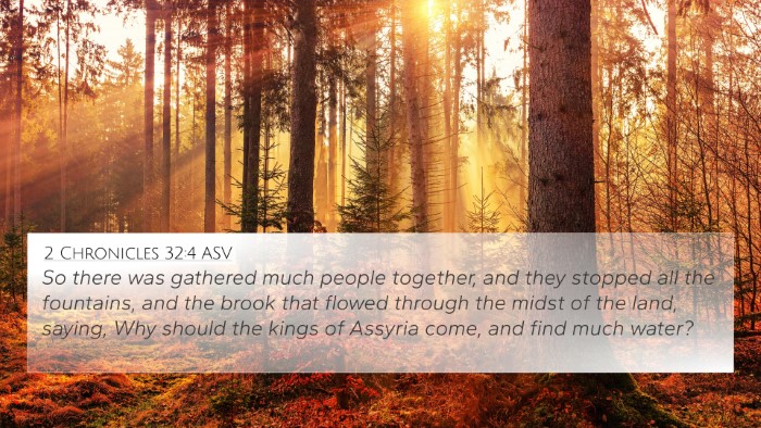 2 Chronicles 32:4 ASV 4K Wallpaper - So there was gathered much people together, and - 4K Wallpaper Bible Verse