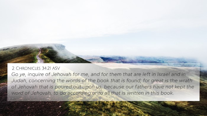 2 Chronicles 34:21 ASV Bible Verse Image