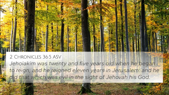 2 Chronicles 36:5 ASV Bible Verse Image