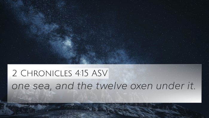2 Chronicles 4:15 ASV 4K Wallpaper - one sea, and the twelve oxen under - 4K Wallpaper Bible Verse