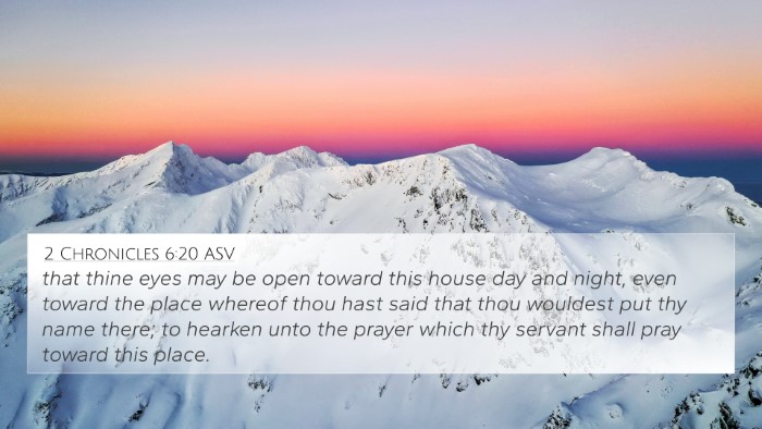 2 Chronicles 6:20 ASV Bible Verse Image