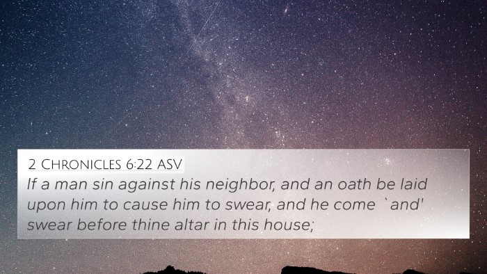 2 Chronicles 6:22 ASV Bible Verse Image